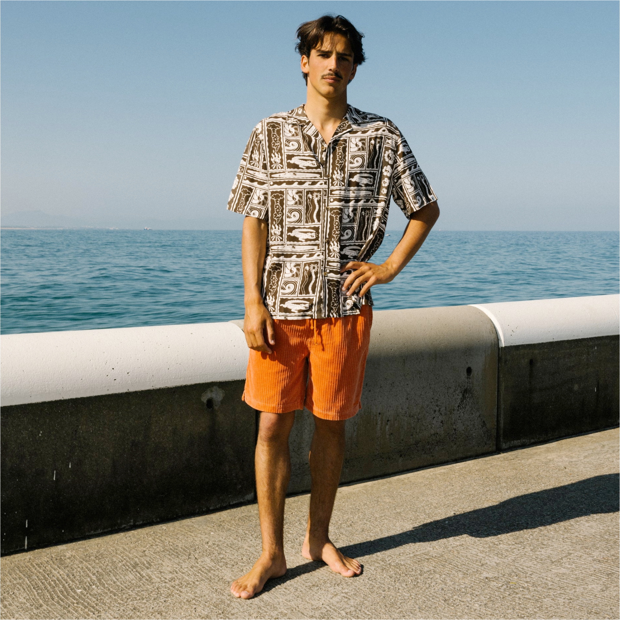 2026 T & C Surf Designs Mens Aloha Shirt TM7SS - Brown